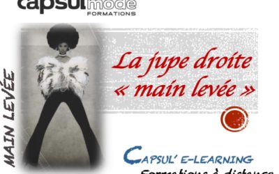 JUPE DROITE EN  “main levée”